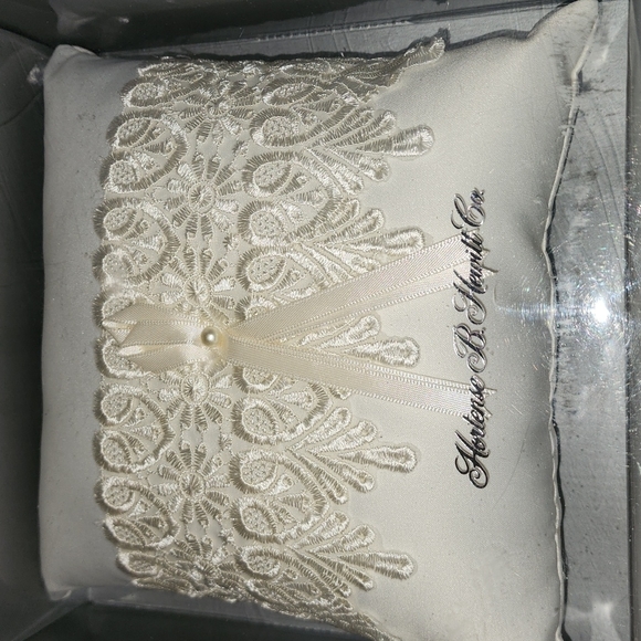 Hortense B. Hewitt Co. Timeless Treasure Ivory Ring Pillow - Picture 3 of 4